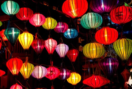 Silk lanterns in Hoi An, Vietnam