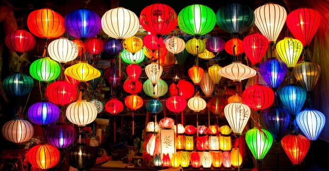 Silk lanterns in Hoi An, Vietnam
