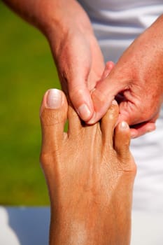 Polarity massage  a technique of gently rocking, holding and massaging to stimulate relaxation, restore energy flow and encourage revitalization