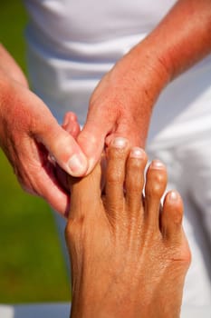 Polarity massage  a technique of gently rocking, holding and massaging to stimulate relaxation, restore energy flow and encourage revitalization