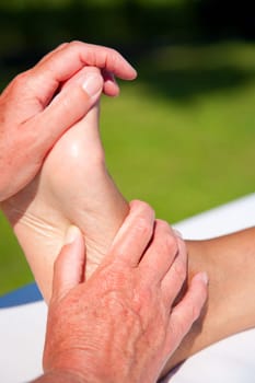 Polarity massage  a technique of gently rocking, holding and massaging to stimulate relaxation, restore energy flow and encourage revitalization