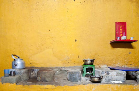 Interior of a traditional kitchen in Hoi An, Vietnam