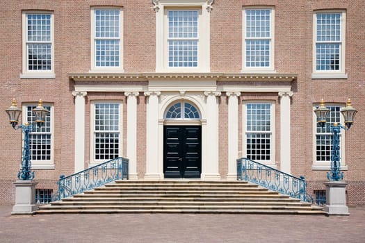 Entrance of the Loo Palace in Apeldoorn, the Netherlands