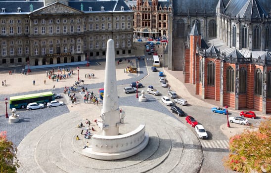 Madurodam is a miniature city located in Scheveningen, The Hague. It is composed of typical Dutch buildings and landmarks, as are found at various locations in the country.
