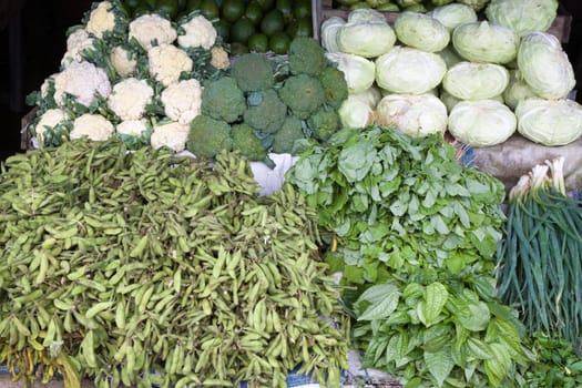 Vegetable stall in Puncak, Indonesia