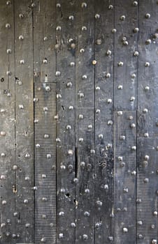 Antique door of VOC fort (benteng) Rotterdam in Makassar