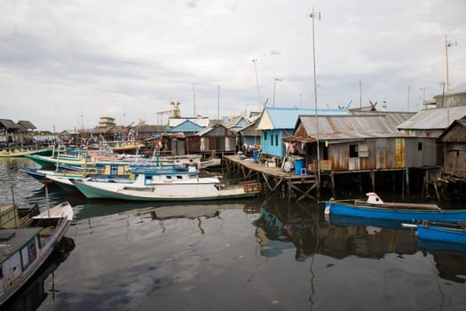 Slum area near Paotere harbor, the old port of Makassar