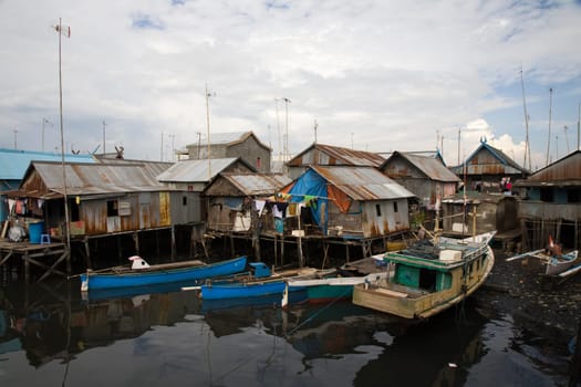 Slum area near Paotere harbor, the old port of Makassar