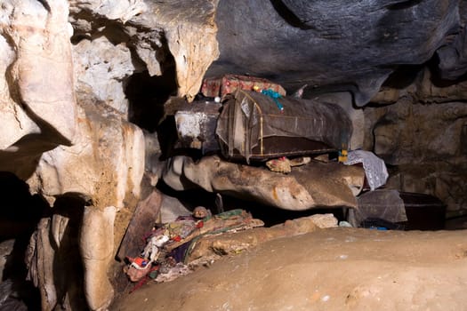 Cave with coffins in the Tana Toraja area in Sulawesi