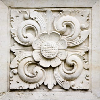 Traditional stone carving in sandstone, Bali, Indonesia
