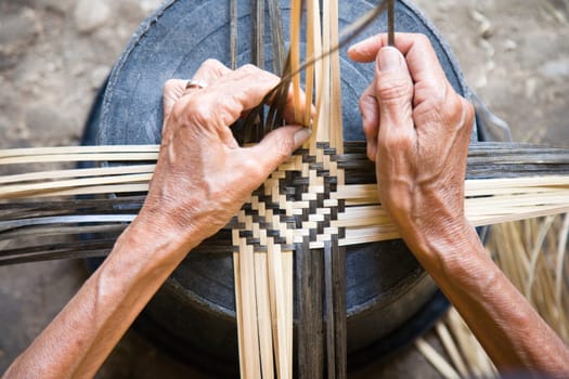 Bamboo weaving in a Lombok village