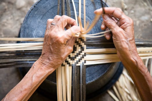 Bamboo weaving in a Lombok village