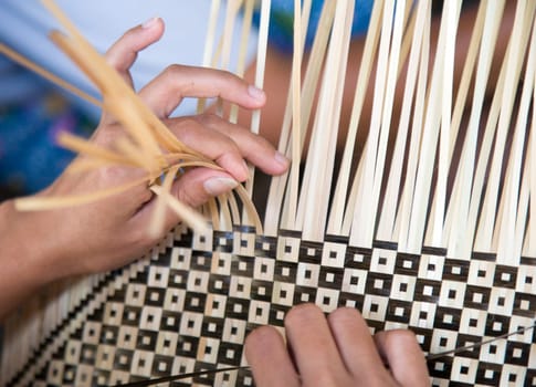 Bamboo weaving in a Lombok village