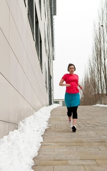 young woman jogging
