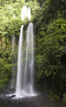 Waterfall landscape in Lombok, Indonesia