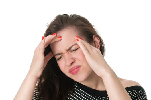 Woman has headache