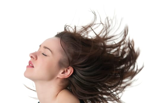 blowing hair