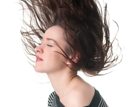 blowing hair