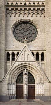 Entrance of the Jakarta Cathedral, a Roman Catholic church in Jakarta, Indonesia