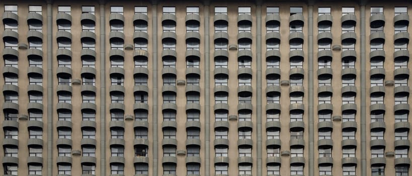 Pattern of hotel balconies in Jakarta, Indonesia