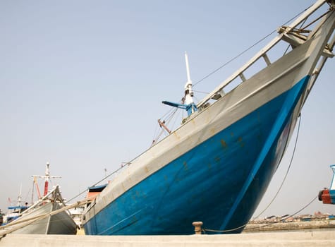 Makassar schooners (pinisi) in Sunda Kelapa, the old port of Jakarta, Indonesia