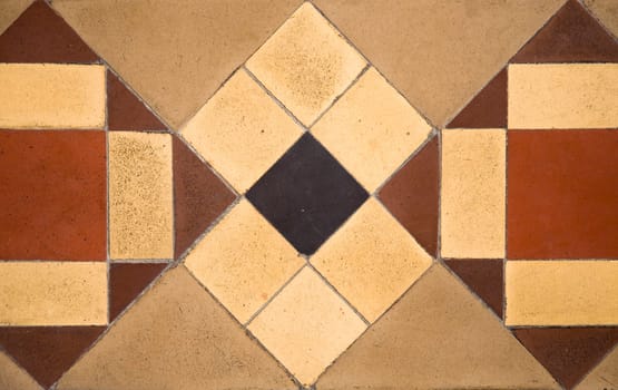Antique tiles in the interior of the Jakarta Cathedral, a Roman Catholic church in Jakarta, Indonesia