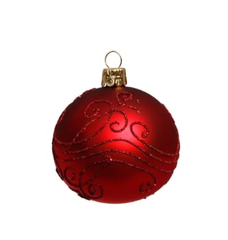 Christmas ball isolated on white with clipping path