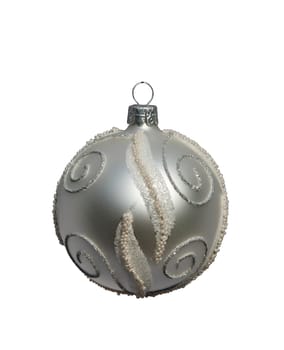 Christmas ball isolated on white with clipping path