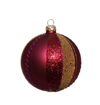 Christmas ball isolated on white with clipping path