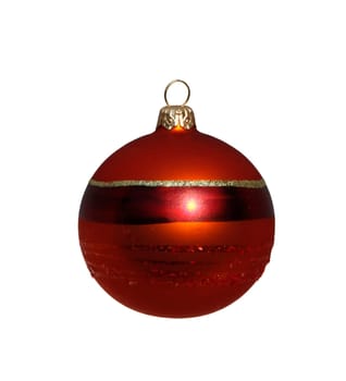 Christmas ball isolated on white with clipping path