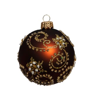 Christmas ball isolated on white with clipping path