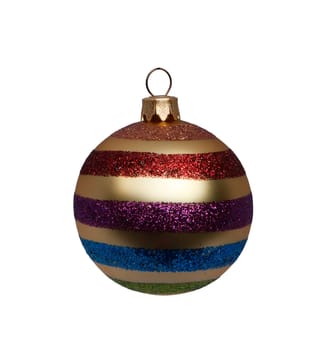 Christmas ball isolated on white with clipping path