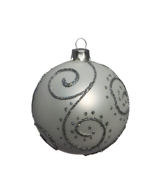 Christmas ball isolated on white with clipping path
