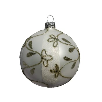 Christmas ball isolated on white with clipping path