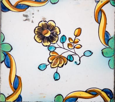 Antique tile of the Cathedral in Vegueta, Las Palmas, Gran Canaria