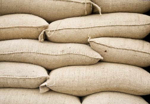 Stack of cement bags in Sunda Kelapa, Jakarta