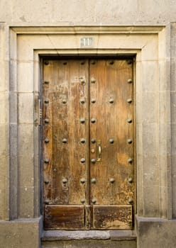 Canary Islands door in Vegueta, Las Palmas de Gran Canaria