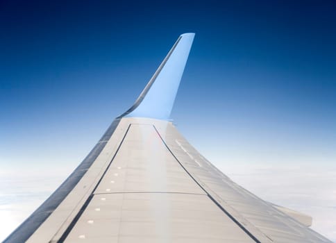 View from the window of an airplane