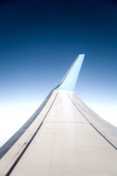View from the window of an airplane