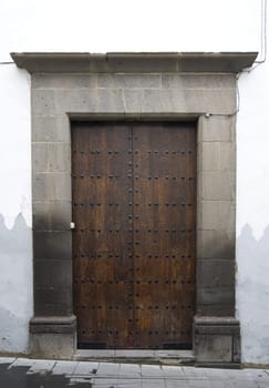Canary Islands door in Vegueta, Las Palmas de Gran Canaria