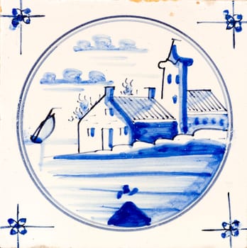 Traditional authentic Delft Blue hand made ornamental earthenware