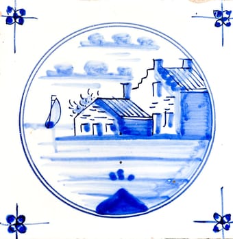 Traditional authentic Delft Blue hand made ornamental earthenware