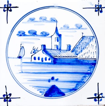 Traditional authentic Delft Blue hand made ornamental earthenware