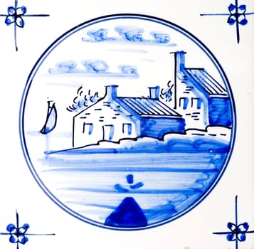 Traditional authentic Delft Blue hand made ornamental earthenware
