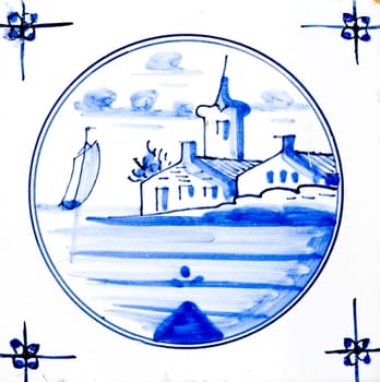 Traditional authentic Delft Blue hand made ornamental earthenware