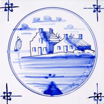 Traditional authentic Delft Blue hand made ornamental earthenware