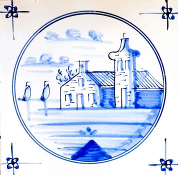 Traditional authentic Delft Blue hand made ornamental earthenware