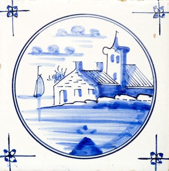 Traditional authentic Delft Blue hand made ornamental earthenware