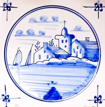 Traditional authentic Delft Blue hand made ornamental earthenware