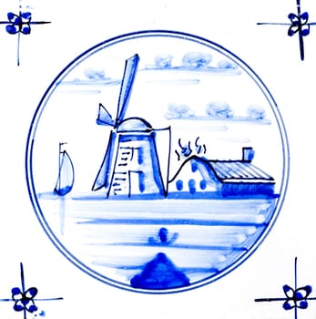 Traditional authentic Delft Blue hand made ornamental earthenware
